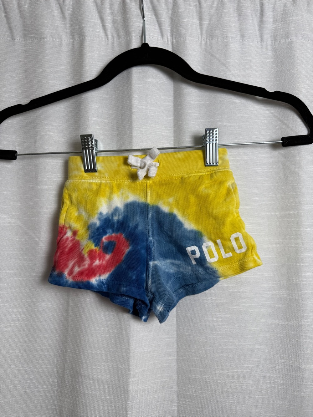 Ralph Lauren Polo Tie Dye Baby Shorts Multicolor Logo Sweat Shorts | Size 9M - Picture 5 of 14